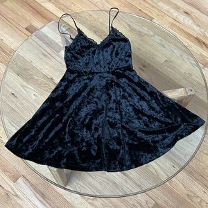 Forever 21 small black velvet dress